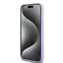 KARL LAGERFELD futerał do IPHONE 15 kompatybilny z MagSafe KLHMP15SSCMKCRHU (Silicone KC Body Ring) fioletowy