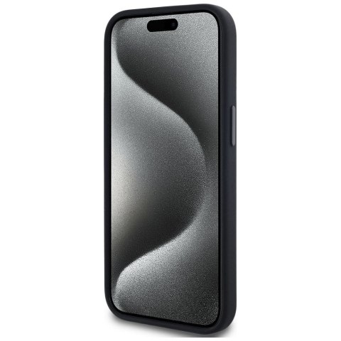 KARL LAGERFELD futerał do IPHONE 15 kompatybilny z MagSafe KLHMP15SSCMKMPCK (Silicone Initial Metal Logo) czarny