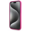 KARL LAGERFELD futerał do IPHONE 15 kompatybilny z MagSafe KLHMP15SSKHPPLF (SIL KL Head Print) fuschia