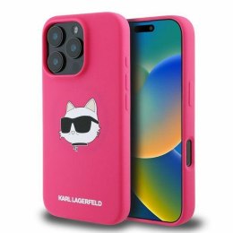KARL LAGERFELD futerał do IPHONE 16 Pro Max kompatybilny z MagSafe KLHMP16XSCHPPLF (Sil Choupette Head Print) fuksja