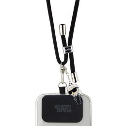 KARL LAGERFELD zawieszka KLUCNMSCKIK (Crossbody Cord Ikonik) czarny
