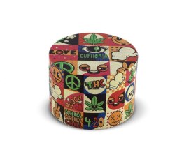 Grinder Euphoria Groovy - młynek do suszu - 4-częściowy 63 mm