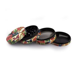Grinder Euphoria Groovy - młynek do suszu - 4-częściowy 63 mm