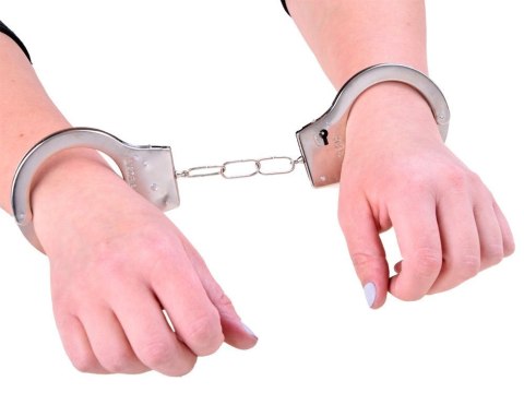 Metalowe KAJDANKI zabawa w policję kluczyk ZA3368
