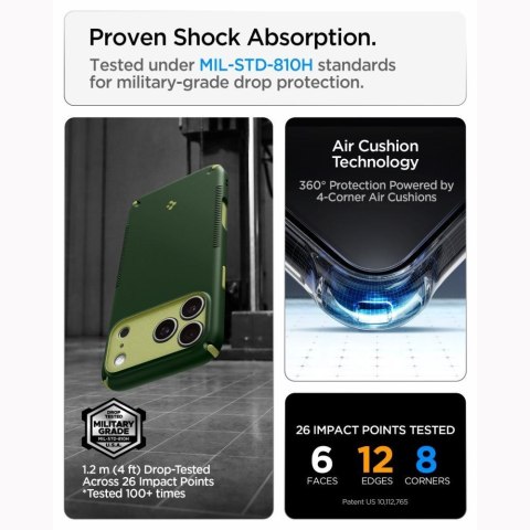SPIGEN futerał NANO POP HYBRID kompatybliny z MagSafe do IPHONE 18 Pro / 17 Pro avo green