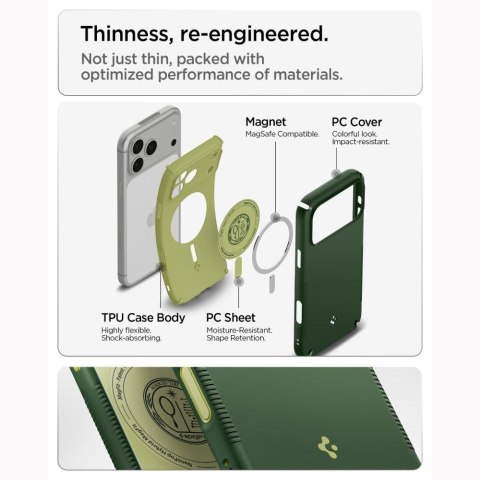 SPIGEN futerał NANO POP HYBRID kompatybliny z MagSafe do IPHONE 18 Pro Max / 17 Pro Max avo green