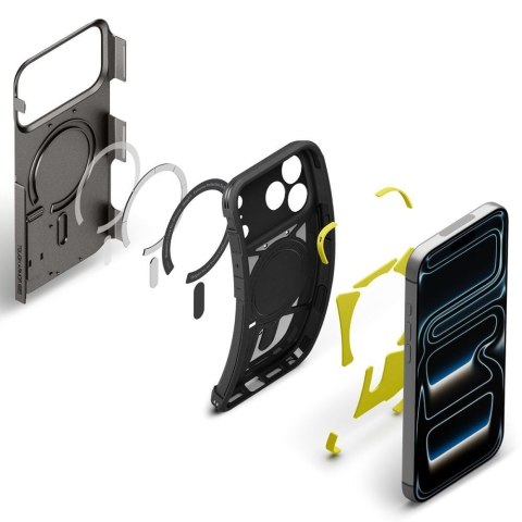 SPIGEN futerał TOUGH ARMOR T kompatybliny z MagSafe do IPHONE 18 Pro / 17 Pro gunmetal