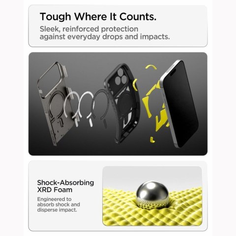 SPIGEN futerał TOUGH ARMOR T kompatybliny z MagSafe do IPHONE 18 Pro / 17 Pro gunmetal