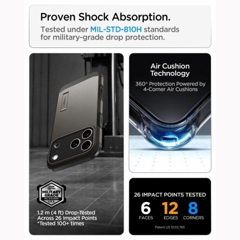 SPIGEN futerał TOUGH ARMOR T kompatybliny z MagSafe do IPHONE 18 Pro Max / 17 Pro Max gunmetal