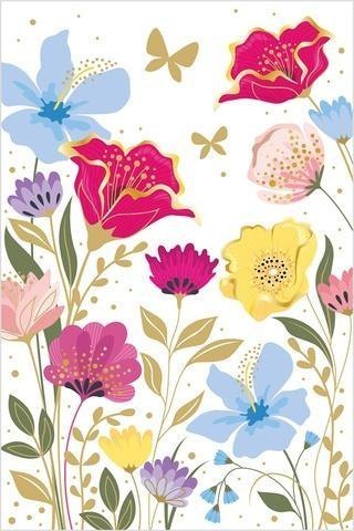 Karnet Urodziny - Flower Meadow