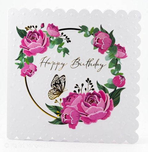 Karnet Urodziny - Lace Roses