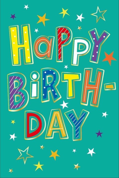 Karnet Urodziny - Vibrant B-Day