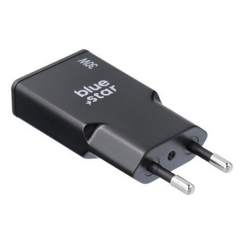 Ładowarka sieciowa do telefonu Blue Star Slim GaN 2 x USB C QC4.0 PD 3A 30W TFK-SC-30WCC czarna