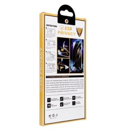 Szkło Hartowane 6D do iPhone 16 PLUS OG Premium Privacy Glass czarne