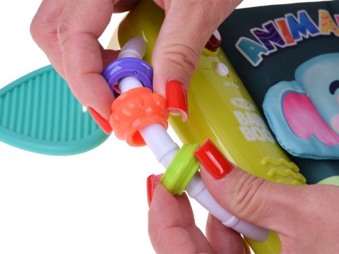 Interaktywna Książeczka Sensoryczna Słonik zwierzątka Melodie Gryzak ZA6347