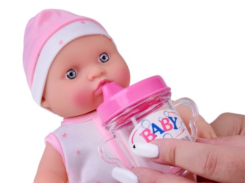 Lalka Bobas 20 cm w Nosidełku ze Smoczkiem Butelką i Akcesoriami ZA6332