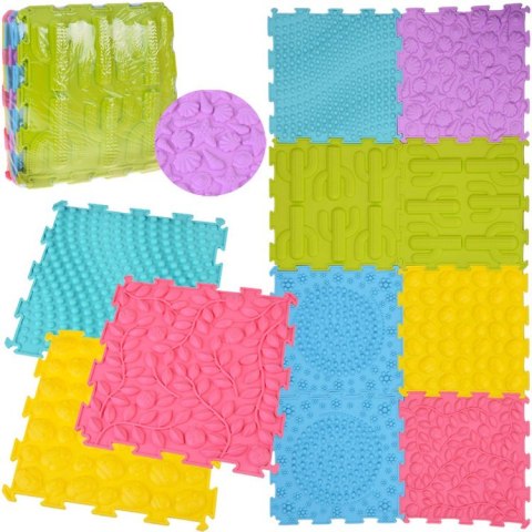 Mata sensoryczna typu PUZZLE gumowe 8 szt. - rozwój i zabawa ZA5862
