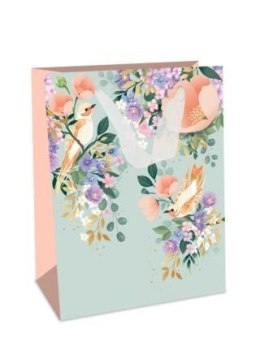 Duża torebka prezentowa Flowers - pastelowe kwiaty