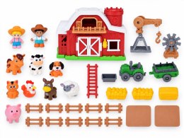 FARMA Otwierana stodoła z dźwiękiem + 10 figurek i traktor ZA6384