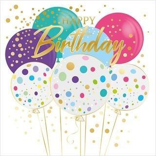 Karnet Urodziny - Pastel B-Day Balloon