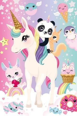 Karnet Urodziny - Unicorn with Friends