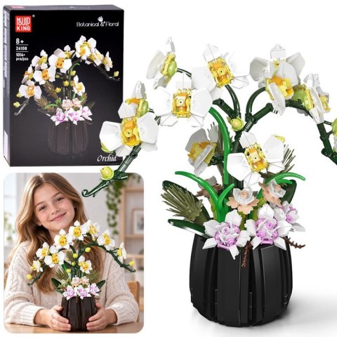 Klocki konstrukcyjne STORCZYK W DONICZCE - Kwiaty orchidea 1014+ele ZA6378