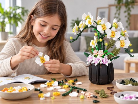 Klocki konstrukcyjne STORCZYK W DONICZCE - Kwiaty orchidea 1014+ele ZA6378