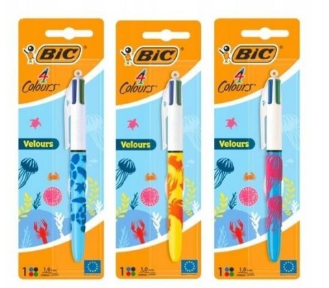 Długopis 4 Colours Velours Długopis 1szt mix BIC