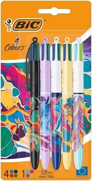 Długopis 4-kolorowy Message Botanical 5szt BIC