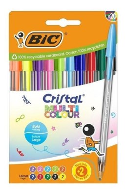 Długopis Cristal Multi Color mix 20szt BIC