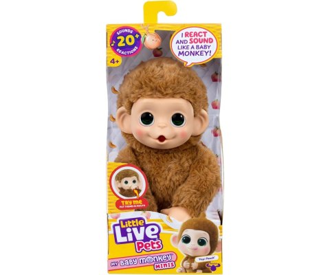 Moose 26766 Little Live Pets Interaktywna Mini Małpka Pepi Peach