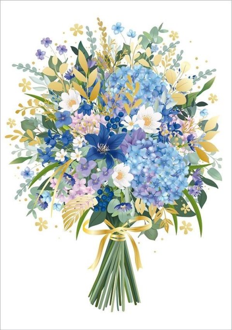 Karnet Uniwersalny - Big Blue Flowers