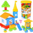 Klocki DUŻE plastikowe 94ele w pojemniku z uchwytem + figurki ZA6429