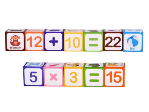 Klocki magnetyczne EDUKACYJNE - nauka liczenia, liter, zegara 35ele ZA6603