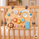 WOOPIE GREEN Tablica Manipulacyjna Edukacyjna Sensoryczna Domek Montessori 2w1 8 el.