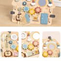 WOOPIE GREEN Tablica Manipulacyjna Edukacyjna Sensoryczna Domek Montessori 2w1 8 el.