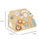 WOOPIE GREEN Tablica Manipulacyjna Edukacyjna Sensoryczna Domek Montessori 2w1 8 el.