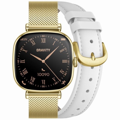 SMARTWATCH DAMSKI GRAVITY GT32-2 - ROZMOWY BLUETOOTH, DODATKOWY PASEK (sg047b)