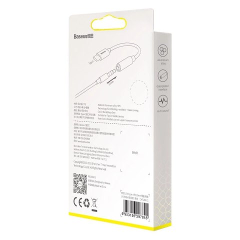 Adapter Baseus L54 do słuchawek USB-C / mini jack 3.5mm DAC 24 bit 48 KHz - czarny