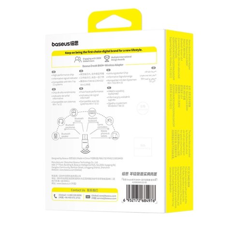 Adapter bluetooth Baseus Encok BA04+ Bluetooth 5.4 - czarny