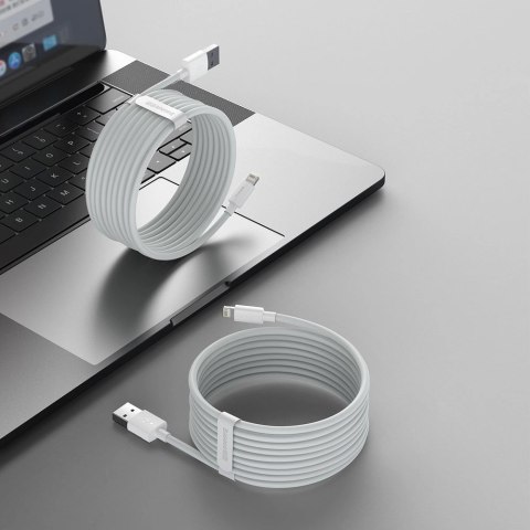 Baseus 2x kabel USB - Lightning szybkie ładowanie 1,5 m biały (TZCALZJ-02)