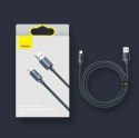 Baseus Crystal Shine Series kabel przewód USB do szybkiego ładowania i transferu danych USB Typ A - Lightning 2,4A 2m fioletowy