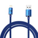Baseus Crystal Shine Series kabel przewód USB do szybkiego ładowania i transferu danych USB Typ A - Lightning 2,4A 2m niebieski