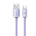 Baseus Crystal Shine Series kabel przewód USB do szybkiego ładowania i transferu danych USB Typ A - USB Typ C 100W 2m fioletowy