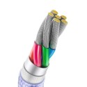 Baseus Crystal Shine Series kabel przewód USB do szybkiego ładowania i transferu danych USB Typ A - USB Typ C 100W 2m fioletowy