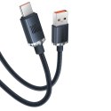 Baseus Crystal Shine Series kabel przewód USB do szybkiego ładowania i transferu danych USB Typ A - USB Typ C 100W 2m fioletowy