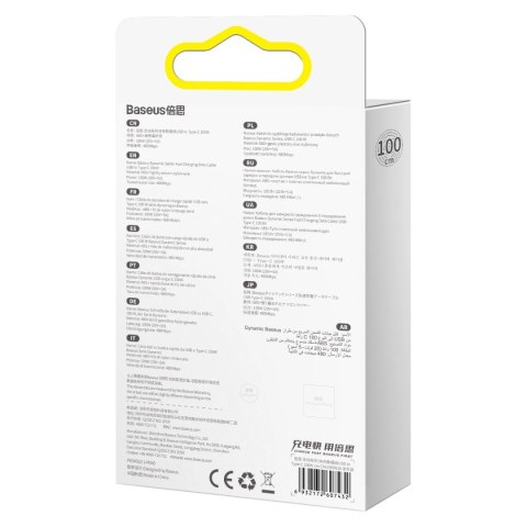 Baseus Dynamic Series kabel USB - USB Typ C 100W 1m szary (CALD000616)