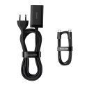 Baseus GaN3 Pro szybka ładowarka sieciowa GaN 2 x USB Typ C / 2 x USB 65W PD, QC4.0+, AFC, PPS + kabel USB Typ C - USB Typ C 1m