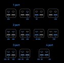 Baseus GaN3 Pro szybka ładowarka sieciowa GaN 2 x USB Typ C / 2 x USB 65W PD, QC4.0+, AFC, PPS + kabel USB Typ C - USB Typ C 1m