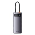 Baseus Metal Gleam Series stacja dokująca HUB 7 w 1 USB Typ C - 1 x HDMI / 1 x VGA / 3 x USB 3.2 Gen. 1 / 1 x Power Delivery / 1